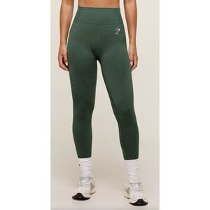 Gymshark Leggings Women's XS Green Vital Seamless Breathable Workout Stretch‎